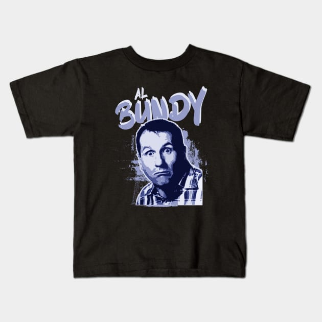 Al Bundy Married With Children Kids T-Shirt by jasmine ruth